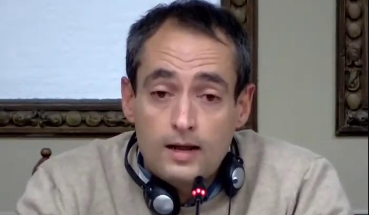 El concejal de Urbanismo durante el último pleno ordinario de diciembre.