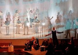 Un momento de la ópera Pagliacci, anoche en el Kursaal.