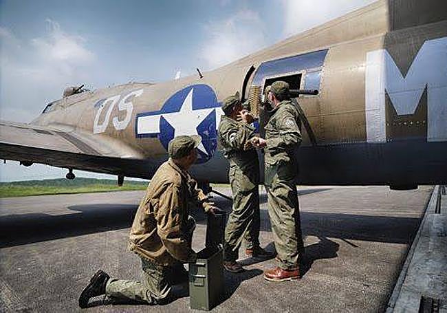 Aviadores de EE UU, en una recreación histórica.