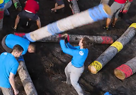 Irune sufrió un duro accidente en la prueba de los troncos de El Conquis.