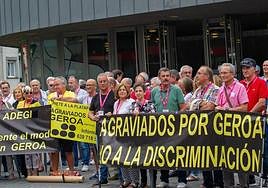 Una de las protestas de los críticos de Geroa el año pasado.
