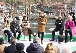 Eider Mendoza inverviene este sábado en el acto del PNV en Pasaia.