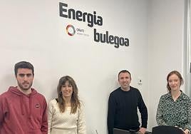 Aranberri, Elorza, Igartua y Álvaro en la presentación del servicio.