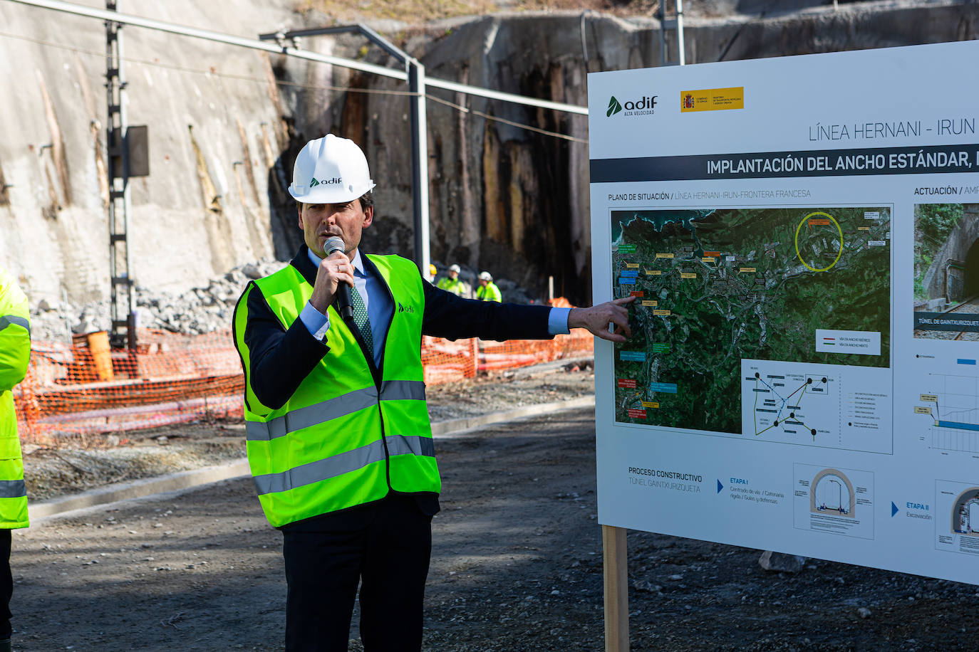 Así van las obras del TAV en Gaintxurizketa