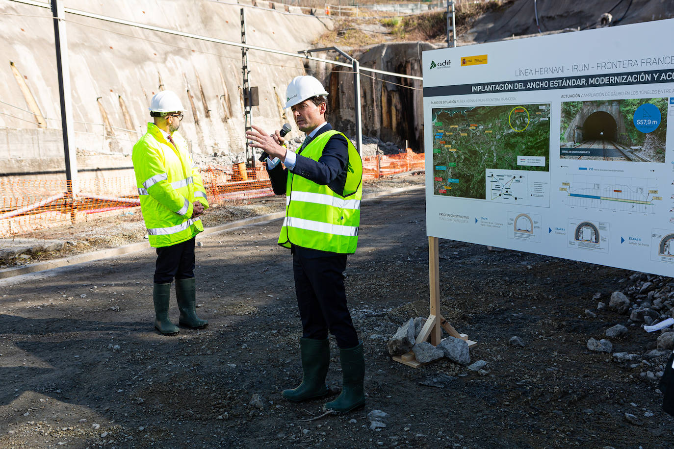 Así van las obras del TAV en Gaintxurizketa