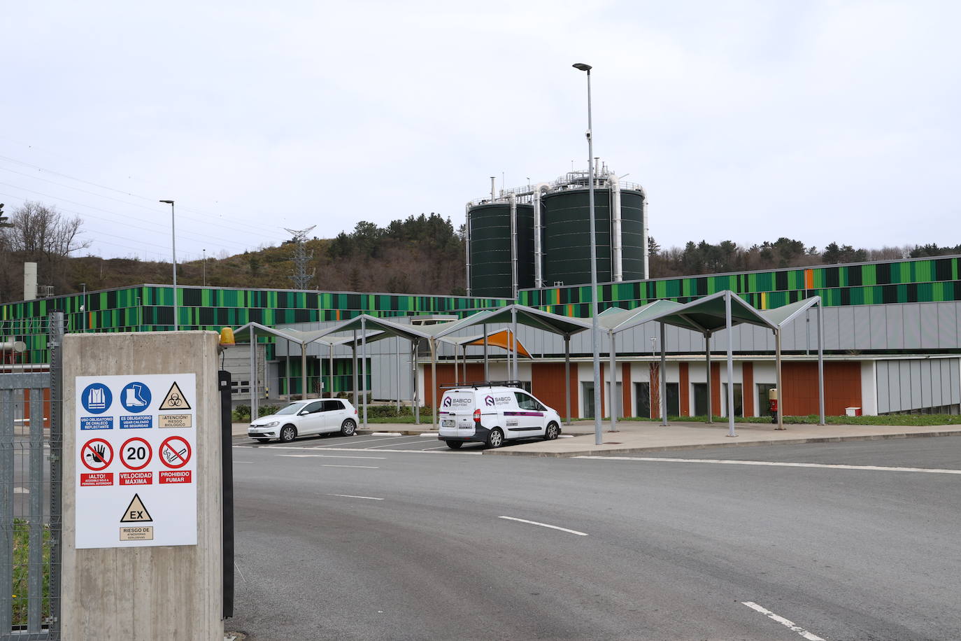 Vista del complejo medioambiental de Zubieta donde ha tenido lugar el accidente laboral