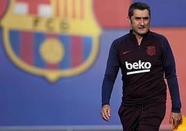 Valverde en su etapa de entrenador en Barcelona.