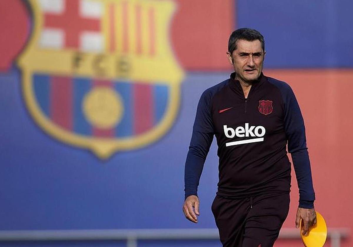 Valverde en su etapa de entrenador en Barcelona.