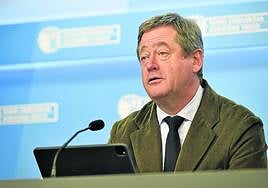 El portavoz del Gobierno Vasco, Bingen Zupiria, ayer tras el Consejo de Gobierno.