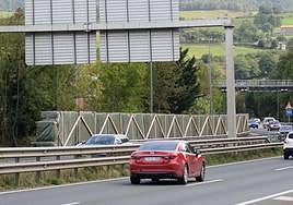 La medida provisional llevada a cabo en la N-I a la altura de Aita Larramendi Ikastola.
