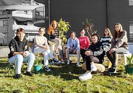 Alumnos del centro La Salle Beasain que han presentado un trabajo sobre la importancia de la diversidad.