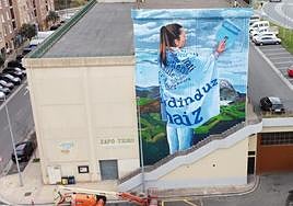 Urola kaleko Loiola 91 eraikin ohia, Damaso auzunean, erabat itxuraldatuta.