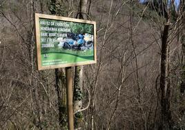 Está prohibido echar basura en la zona en la que se arrojaron los restos ovinos a una regata en Anoeta.