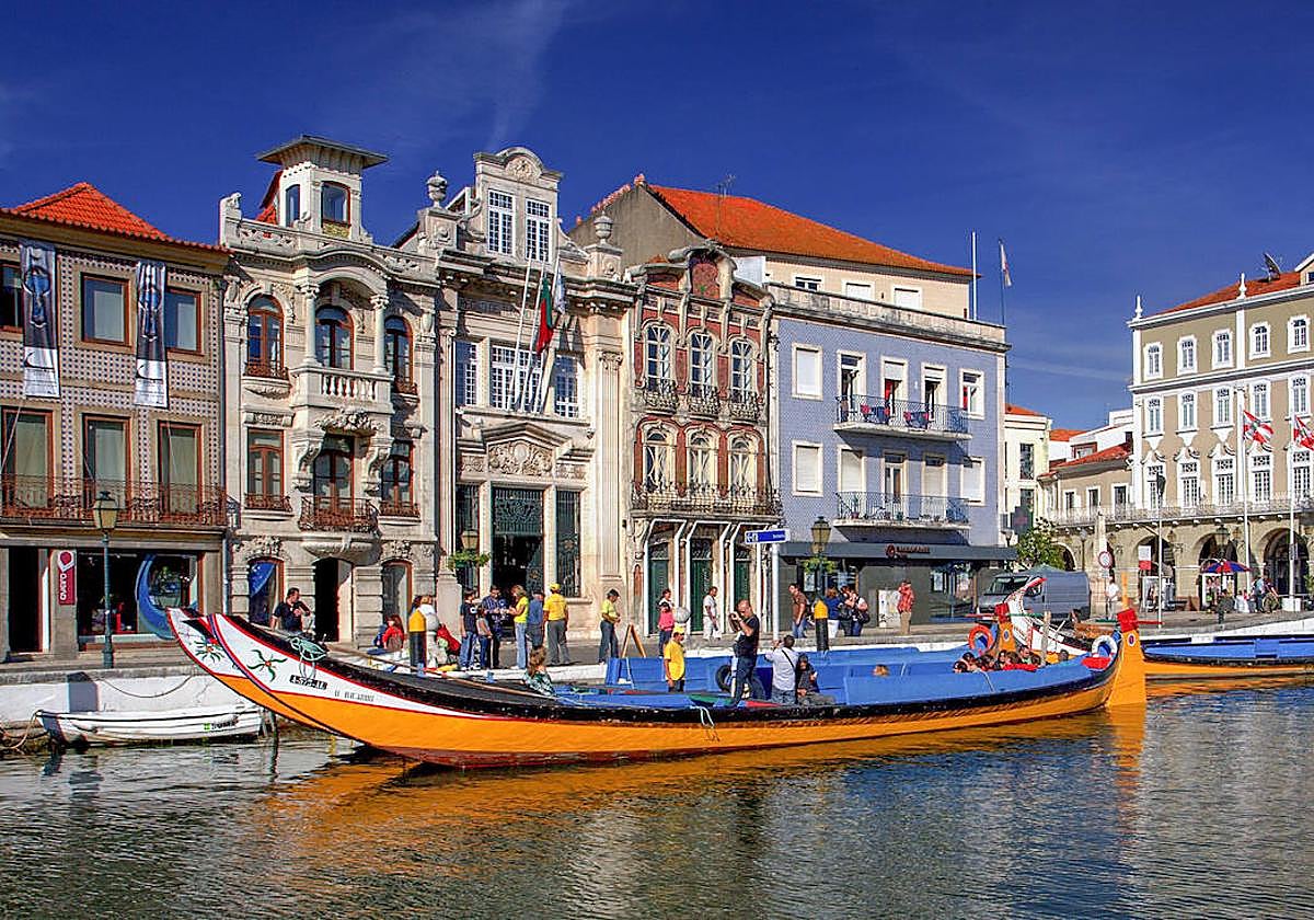 Canal central en Aveiro.