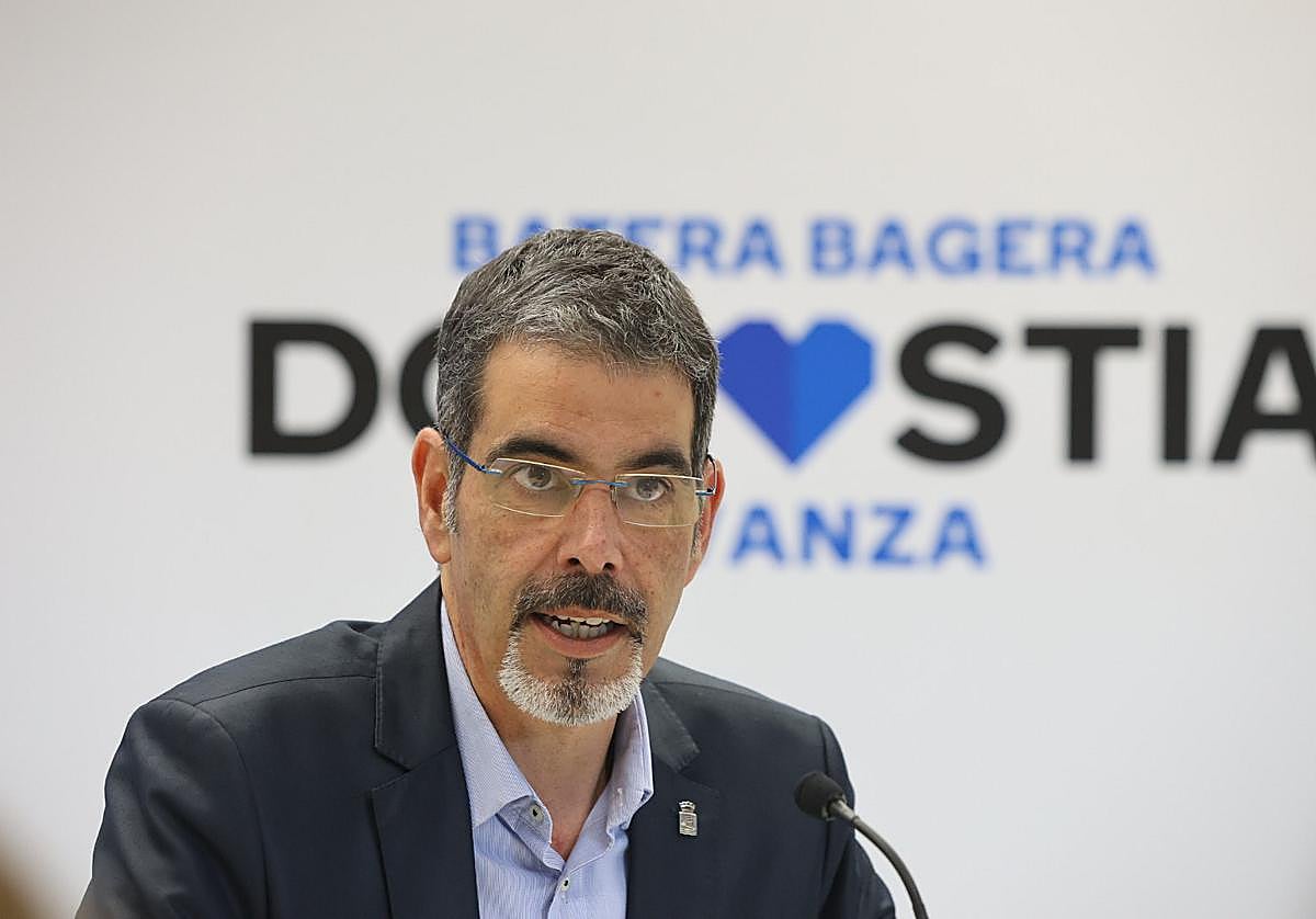 Eneko Goia, durante el encuentro de este martes con periodistas.