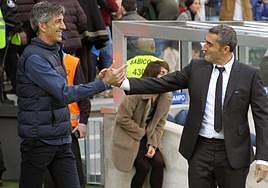 Imanol y Valverde, entrenadores de Real Sociedad y Athletic