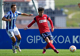 Un lance del partido de este mediodía en Zubieta.