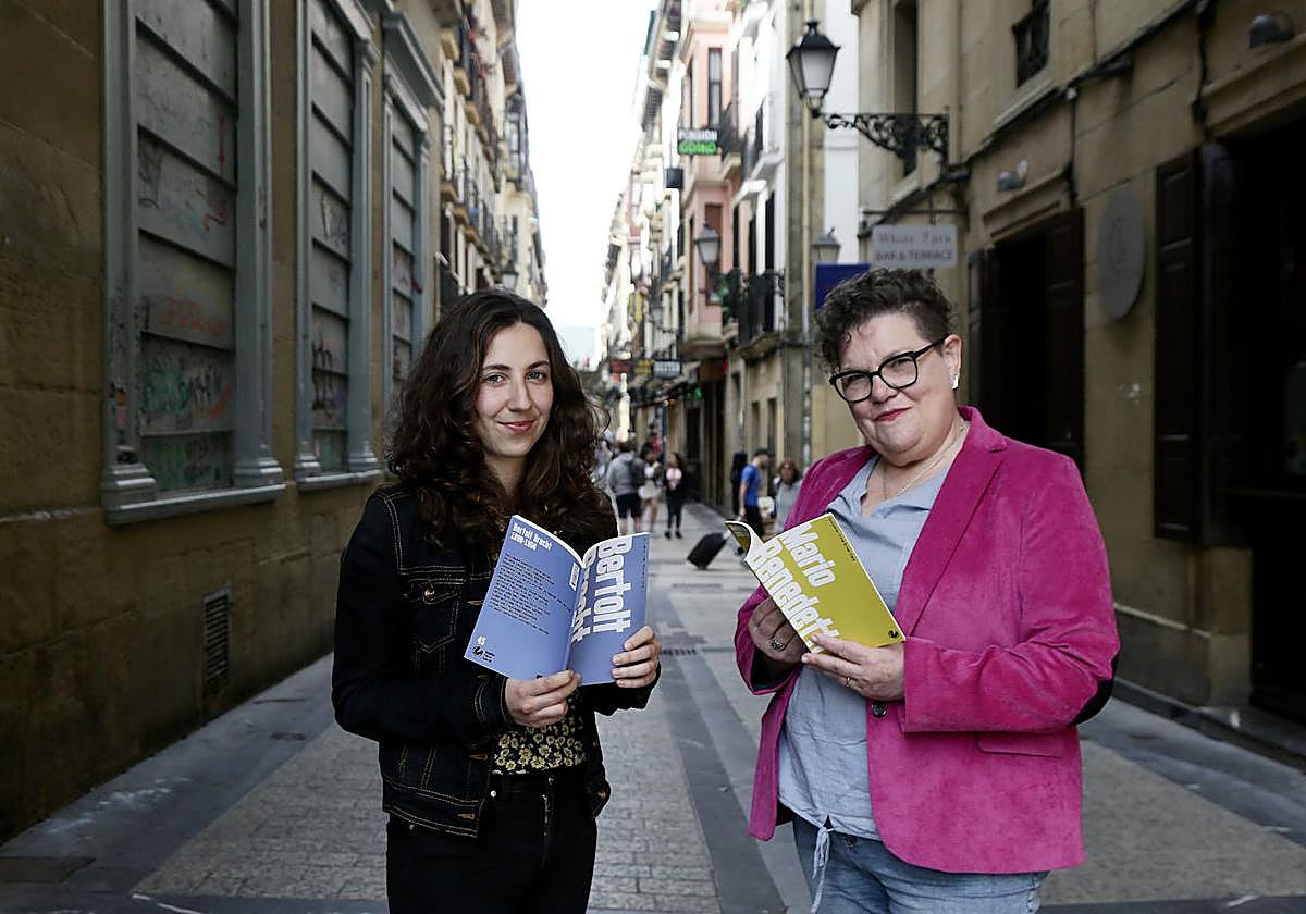 Irati Majuelo eta Inma Errea itzultzaileak, gaur Donostian.