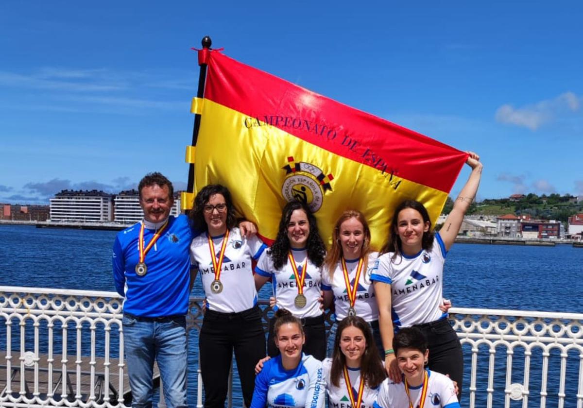 Las campeona de la Donostiarra este domingo en Sestao.