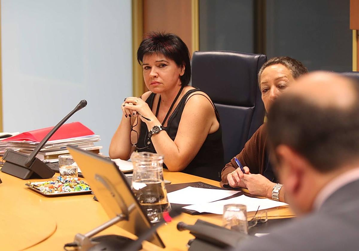 Ana Urchueguía en una comisión del Parlamento vasco en 2014.