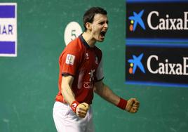 Altuna III celebra un tanto en el partido de la pasada jornada ante Elordi.