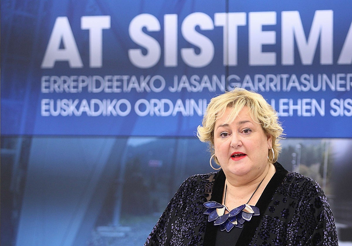 Oiarbide, el día de la presentación del primer peaje para camiones, en 2017.