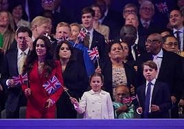 La princesa Charlotte en el concierto tras la coronación de Carlos III en Windsor.
