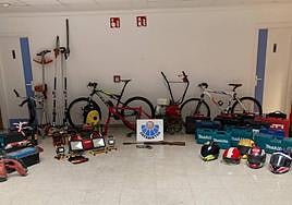 Recuperan en Errenteria numerosas herramientas de construcción y jardinería robadas en Euskadi y Navarra