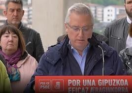José Ignacio Asensio, durante el mitin de este domingo en Pasaia.