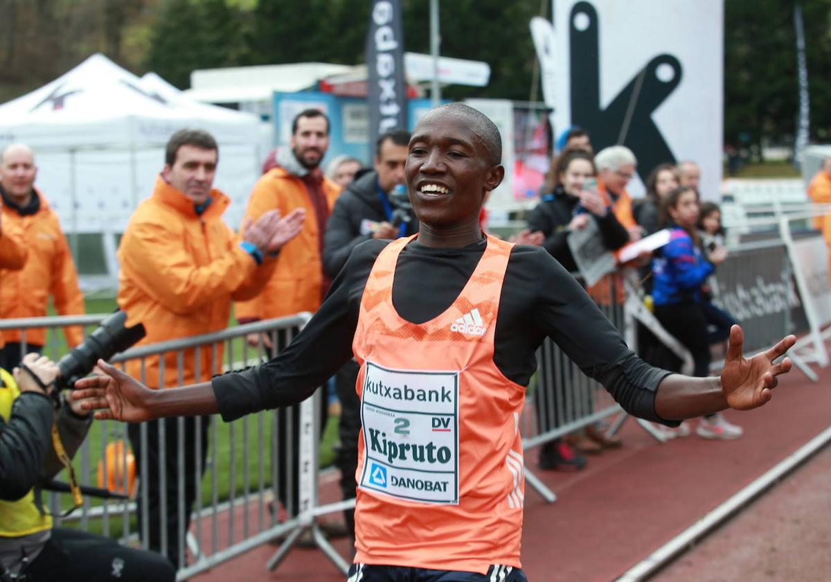 Kipruto, en su participación en el Cross Muguerza en 2019.