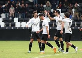 Los jugadores del Unión celebran un gol la semana pasada.