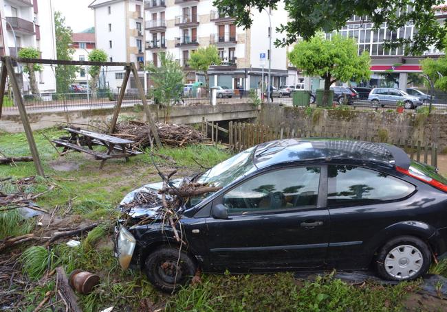 Una de las zonas de Bera más afectadas por las intensas lluvias.