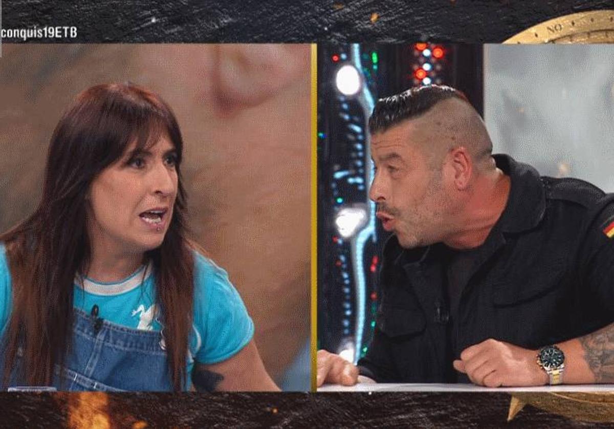 Arantxa y Oxkar, en el debate de El Conquis 2023.