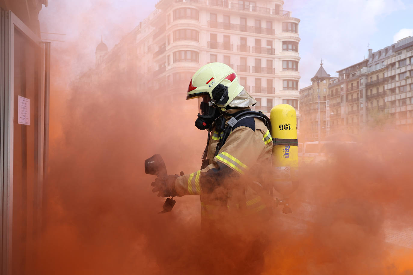 El simulacro de incendio en Bataplán, en imágenes