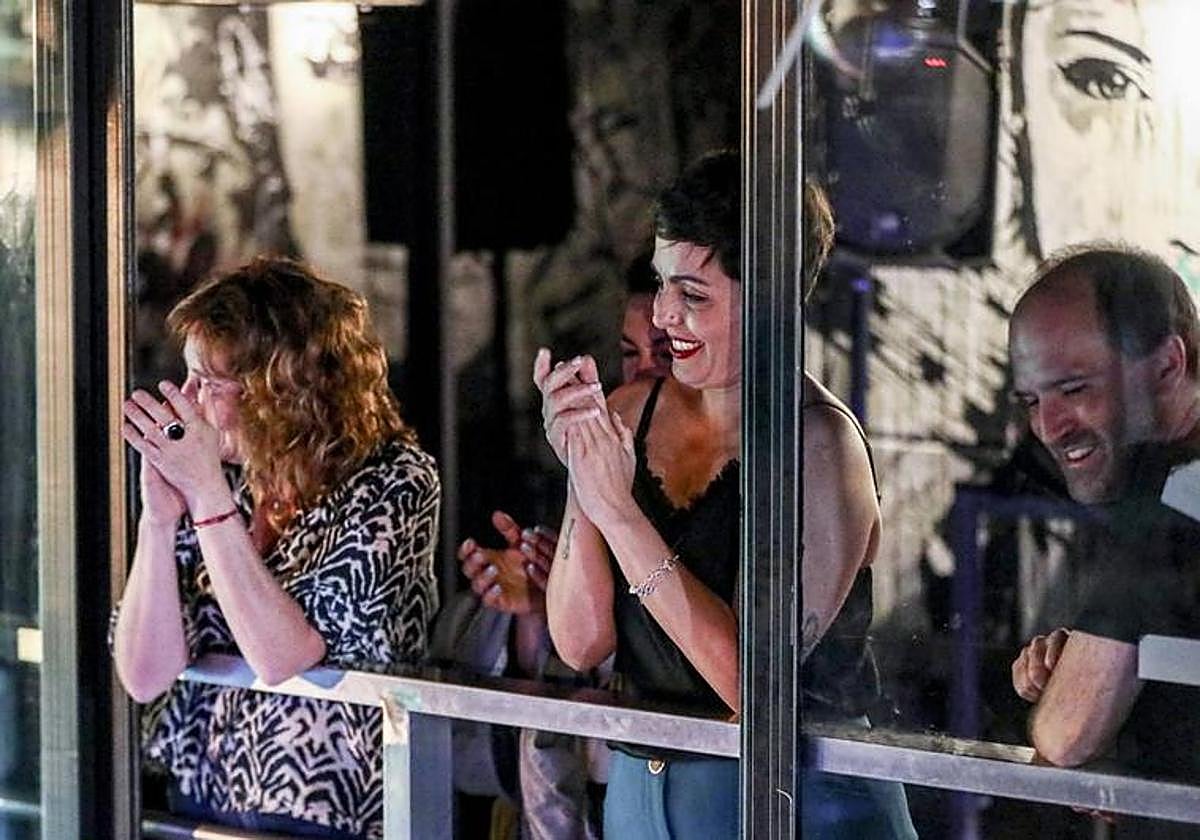 La candidata de Bildu a la Alcaldía de Vitoria, Rocío Vitero, tras conocer los resultados.