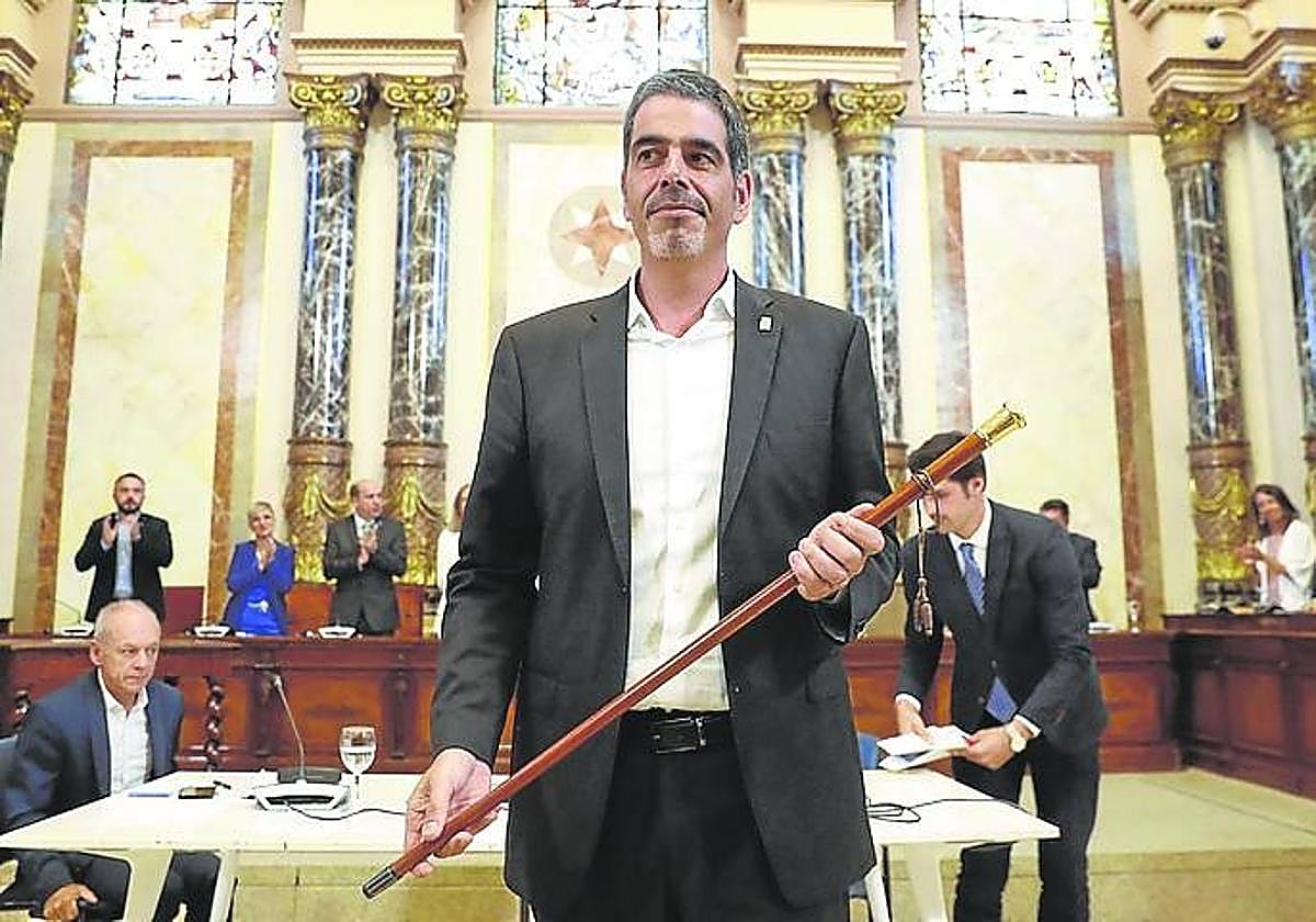 Eneko Goia, en su investidura como alcalde en 2019.