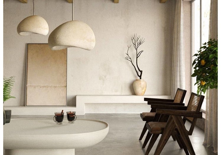 Madera, microcemento y naturaleza