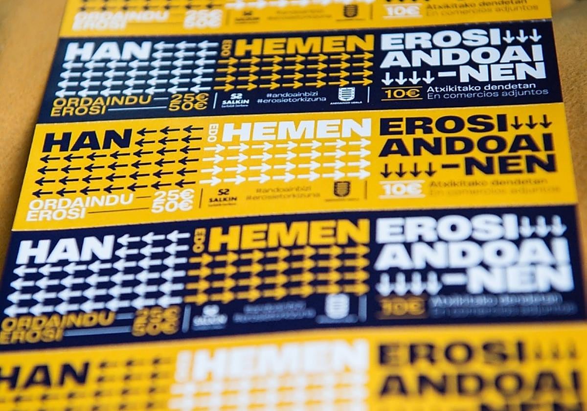 Imagen de los bonos de compra de una pasada campaña.