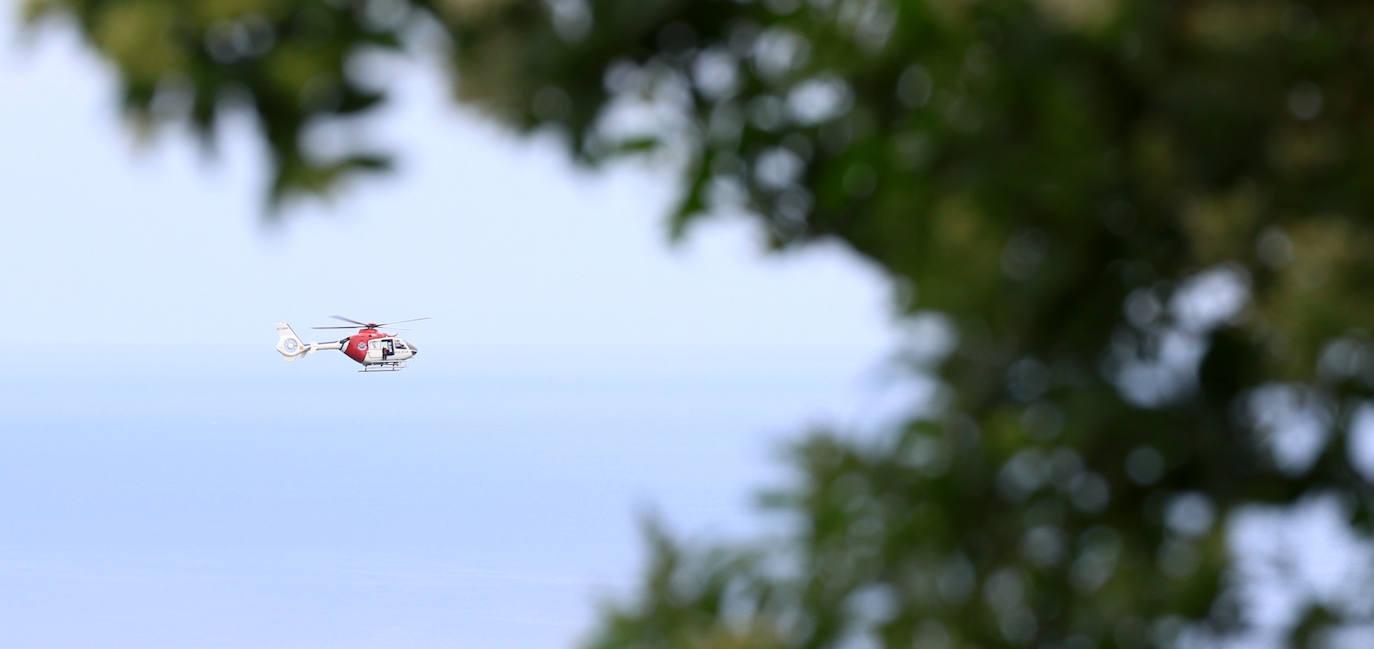 La búsqueda del desaparecido en Jaizkibel, en imágenes