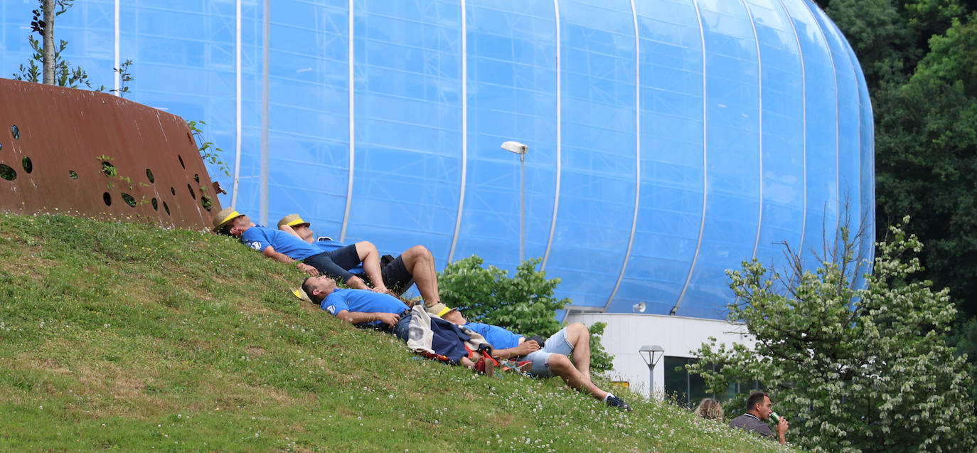 Los aficionados franceses, en Donostia