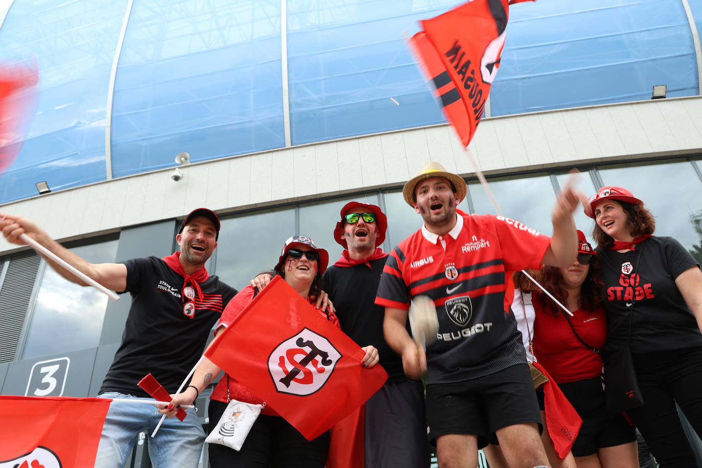 Los aficionados franceses, en Donostia