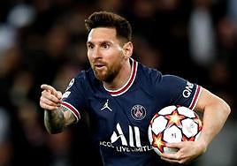 Messi celebra un gol con el PSG durante esta pasada temporada.