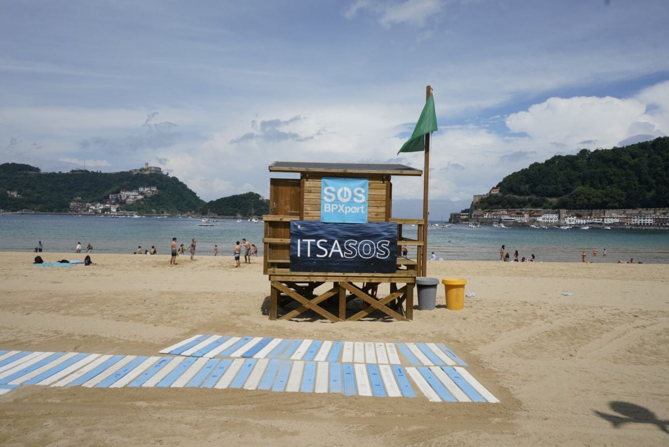 Bandera verde de nuevo en La Concha