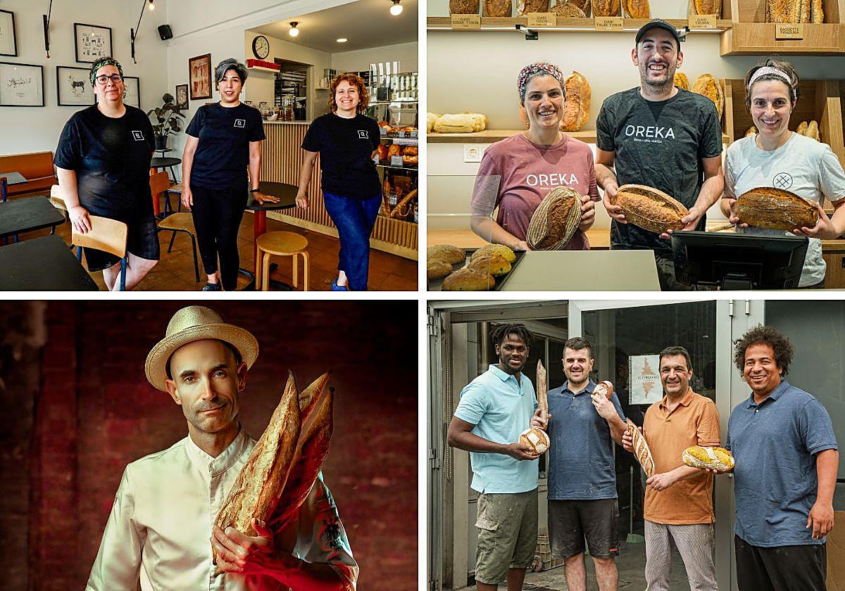 Las panaderías Garua, Oreka, Anik y Kuskurro. Lusa / Josu Zabala / Silvia Catalán