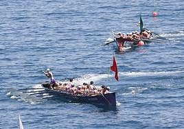 San Pedro toma la ciaboga ligeramente por delante de Lapurdi, a la postre ganador de la regata.