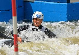 Maialen Chourraut, de Basque Team, ayer en la competición en Cracovia.