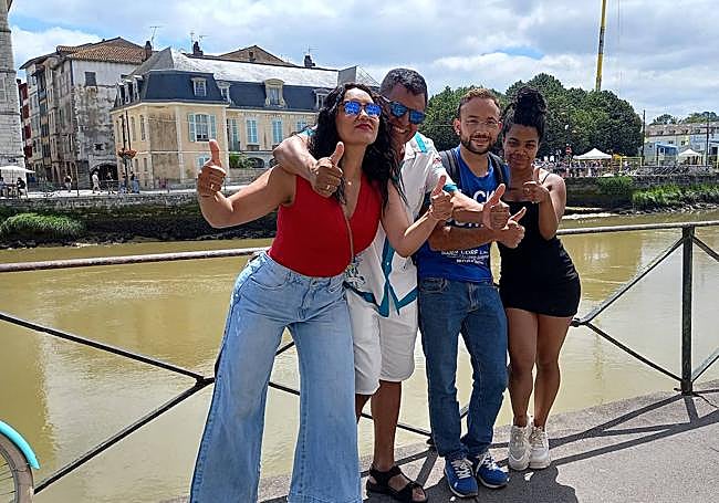 Los colombianos Jaime Ortiz, Miguel Ángel Castro, Brenda del Castillo y Gloria Herrero.