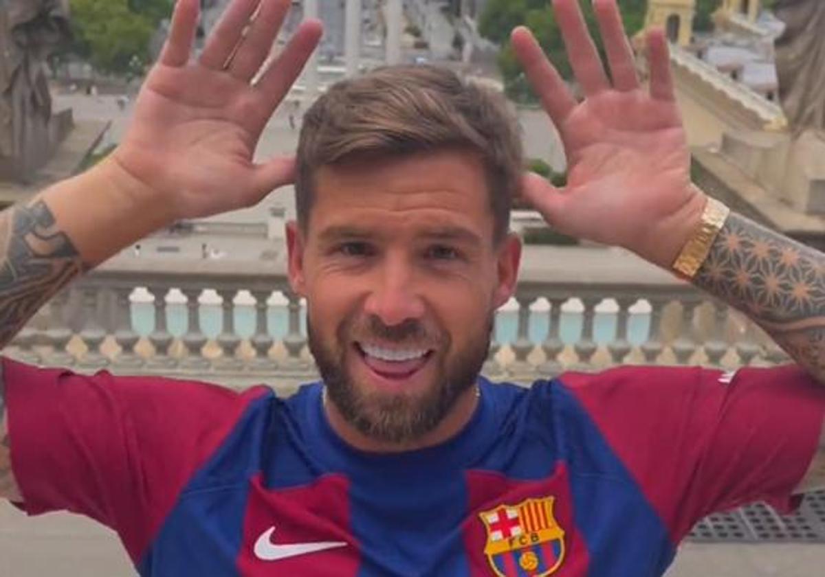 Iñigo Martínez, con la camiseta del FC Barcelona