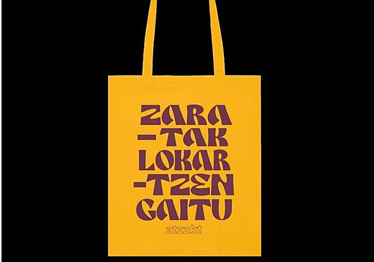 'Tote bag' en color amarillo de Zatzaizkit