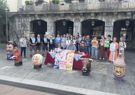 La comisión de fiestas, el pasado jueves, durante la presentación de la programación.